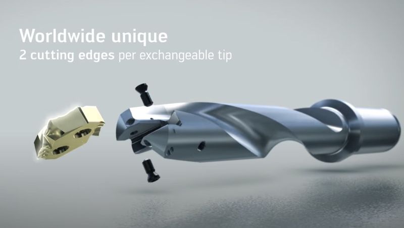 Drion·tec D-Spade D5142 – свредло от ново поколение със сменяем връх с две режещи повърхности Drion·tec D-Spade D5142 – свредло от ново поколение със сменяем връх с две режещи повърхности